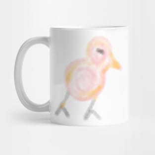 Pink red watercolor chicken bird art Mug